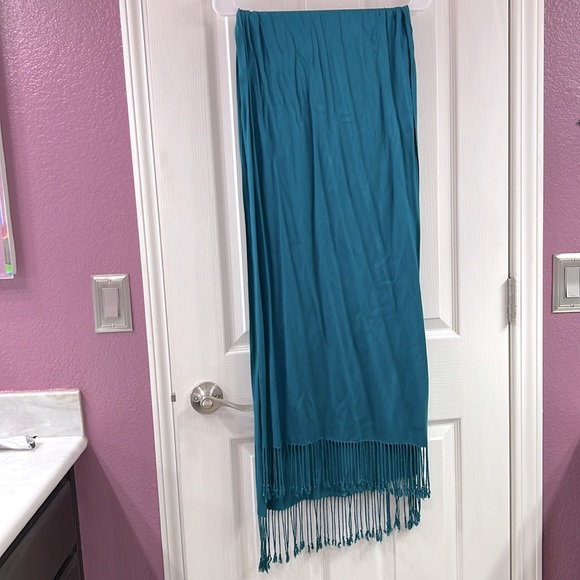 Teal Blue Scarf - Picture 2 of 2